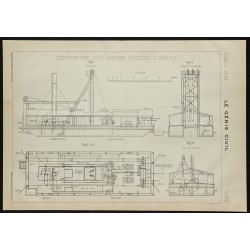 1907 - Plan de dérocheuse sous-marine 