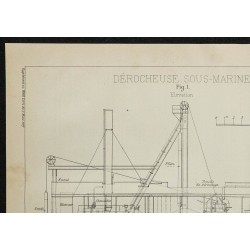 1907 - Plan de dérocheuse sous-marine 