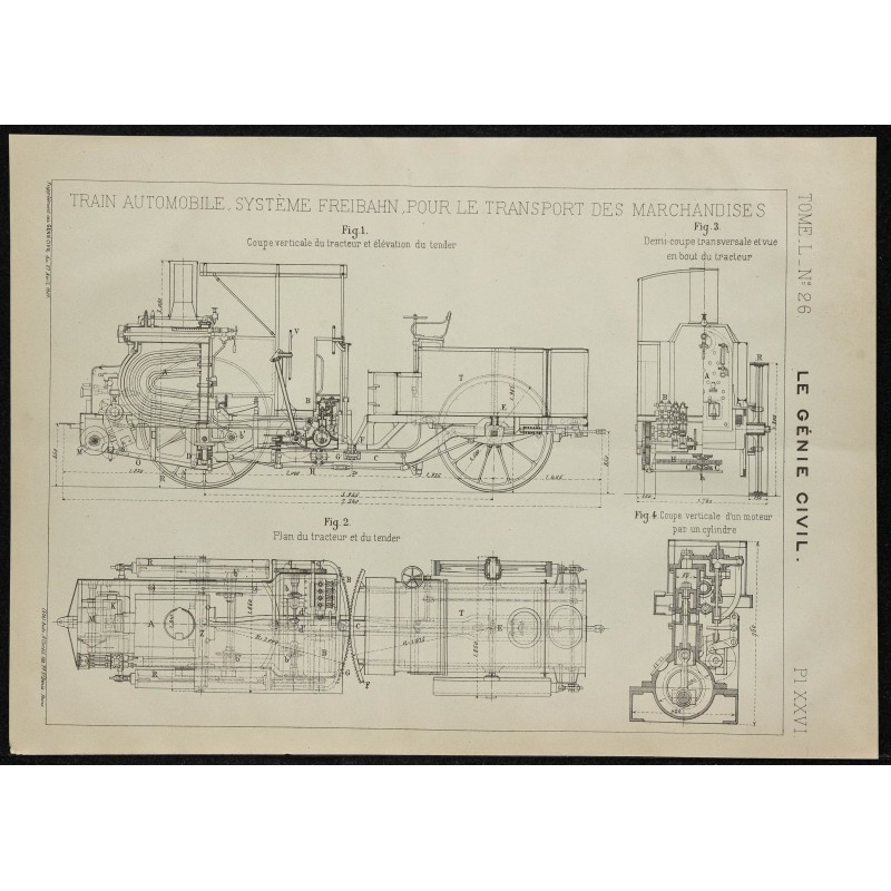 1907 - Train automobile système freibahn 