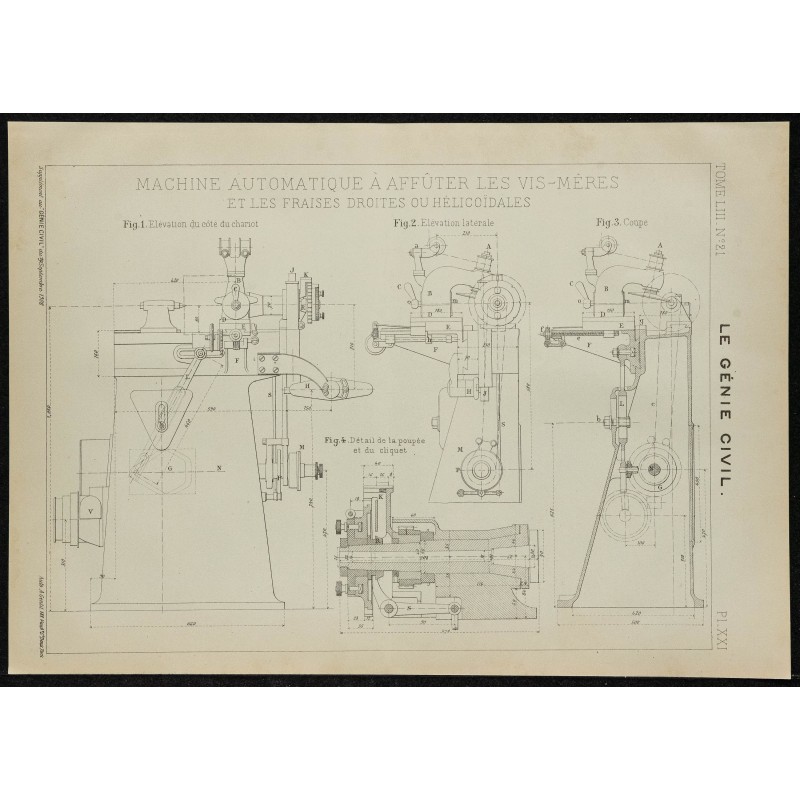 1908 - Machine automatique à affûter 