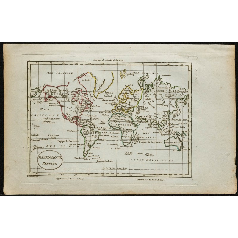 1802 - Carte de la Mappemonde Réduite 