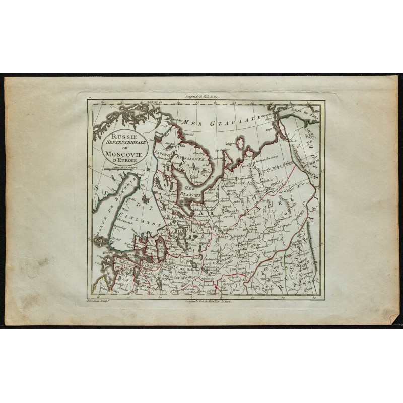 Gravure de 1802 - Moscovie d'Europe (Nord) - 1
