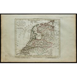 Gravure de 1802 - Carte des Sept Provinces Unies des Pays-Bas - 1