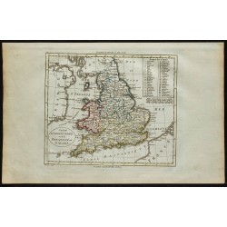 Gravure de 1802 - Angleterre et Principauté de Galles - 1