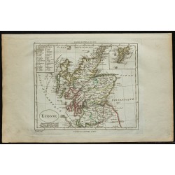 Gravure de 1802 - Carte de l'Écosse - 1