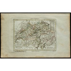 Gravure de 1802 - Carte de la Suisse - 1