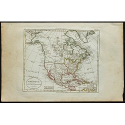 Gravure de 1802 - Carte de l'Amérique Septentrionale - 1