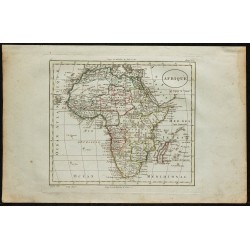 Gravure de 1802 - Carte géographique de l'Afrique - 1
