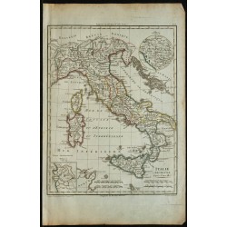 Gravure de 1802 - Carte de l'Italie Ancienne - 1