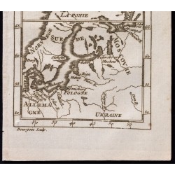 Gravure de 1743 - Carte du nord de l'Europe - 3