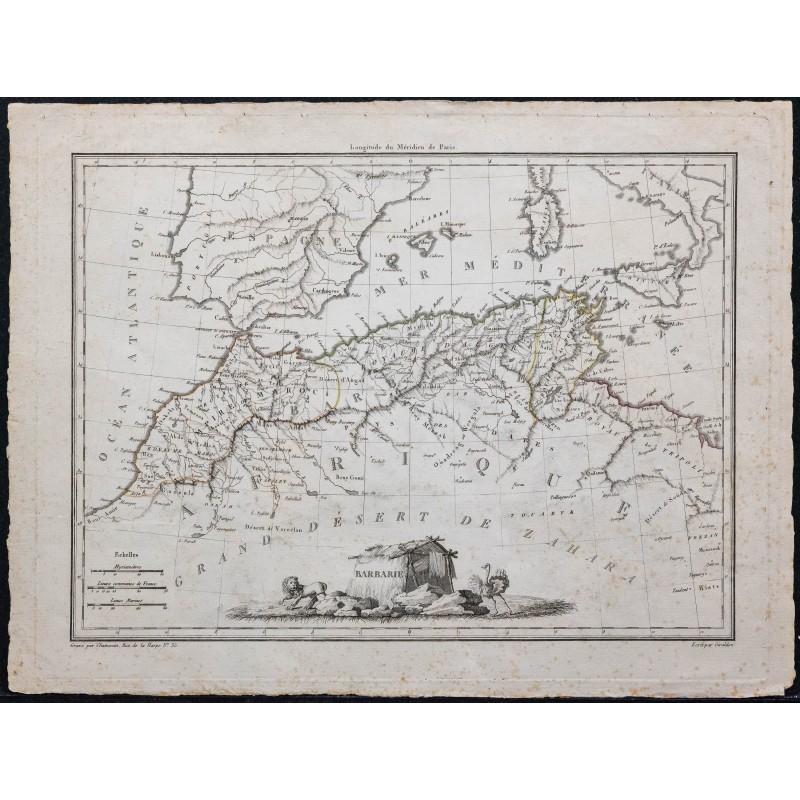 1812 - Carte de l'Afrique du Nord 