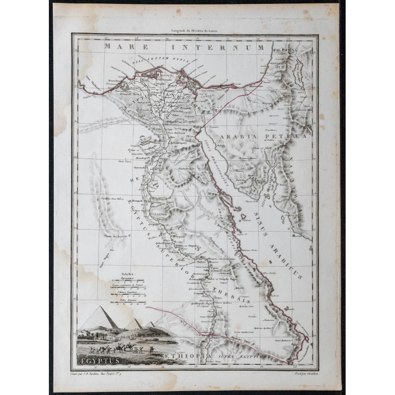 1812 - Carte de l'Égypte antique 