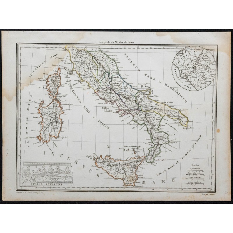 1812 - Carte de l'Italie Antique 