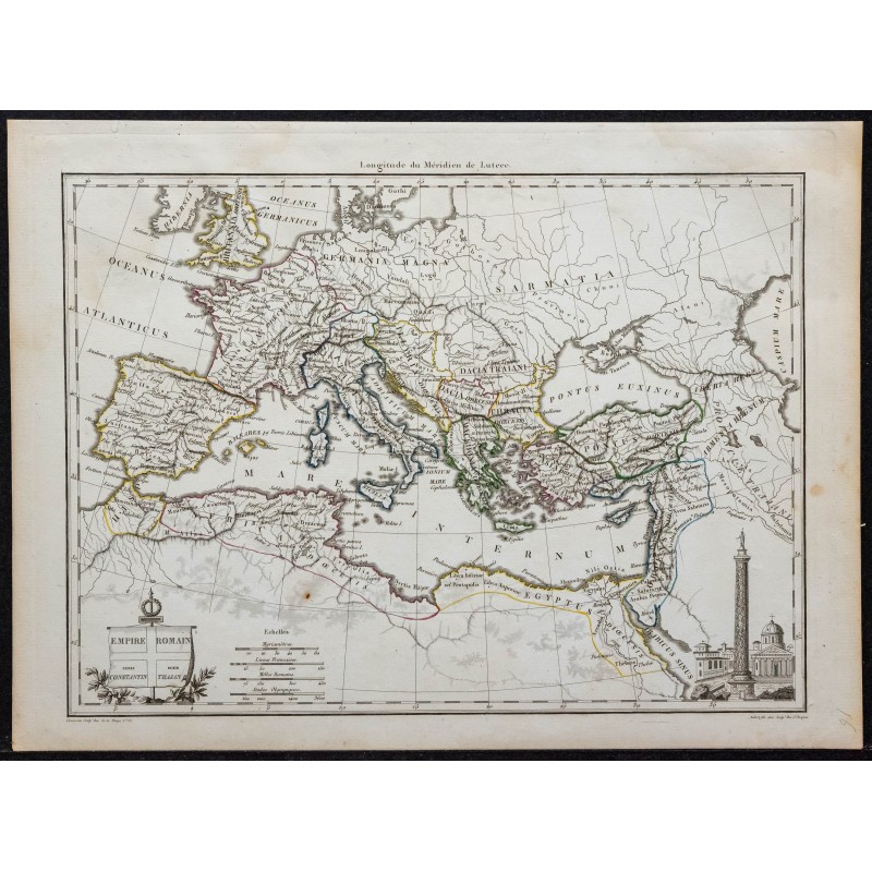 1812 - Carte de l'Empire romain sous Constantin le Grand 