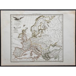 1809 - Carte d'Europe avant l'invasion des barbares 