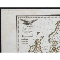 1809 - Carte d'Europe avant l'invasion des barbares 