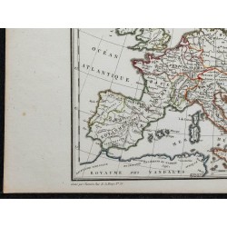 1809 - Carte de l'Europe au V° siècle 