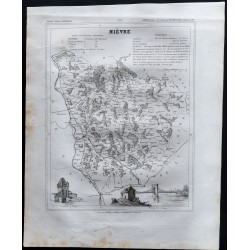 Gravure de 1833 - Département de la Nièvre - 1