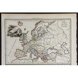 1812 - Carte de l'Europe au Moyen-âge 