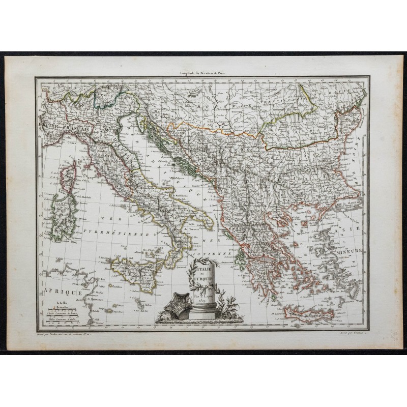 1812 - Carte d'Italie et Grèce 