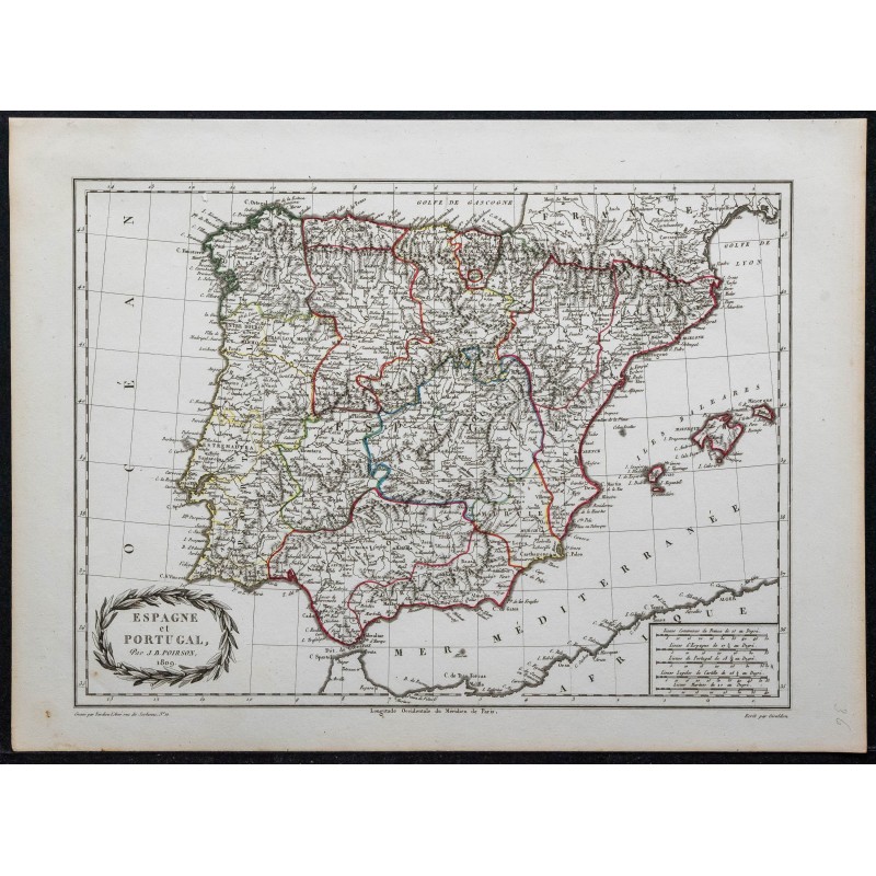 1809 - Carte d'Espagne et du Portugal 