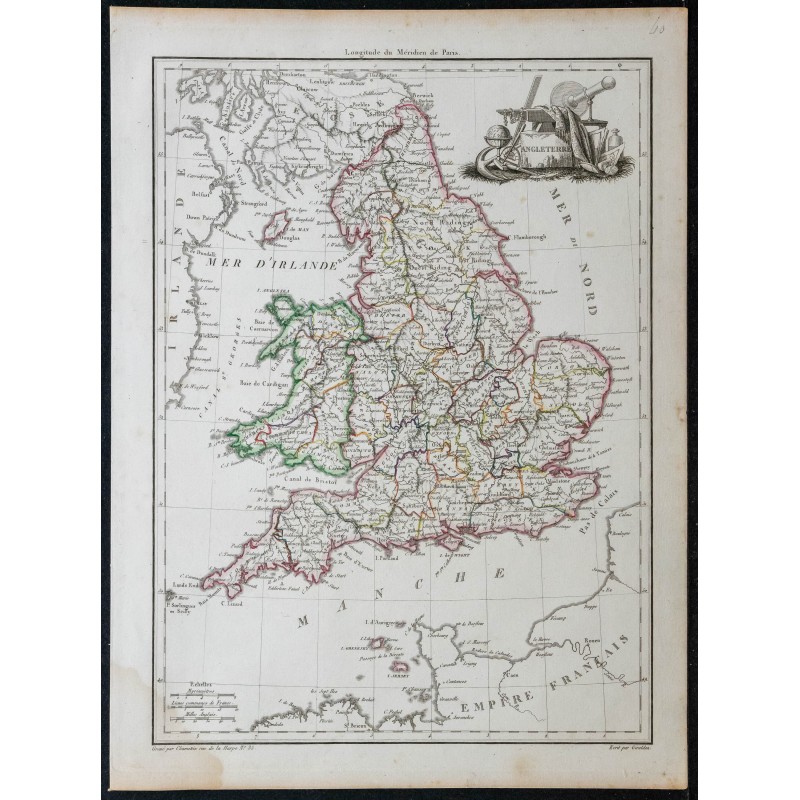 1812 - Carte d'Angleterre et Pays de Galles 