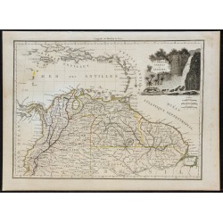 Gravure de 1812 - Carte de l'Amérique du Sud - 1