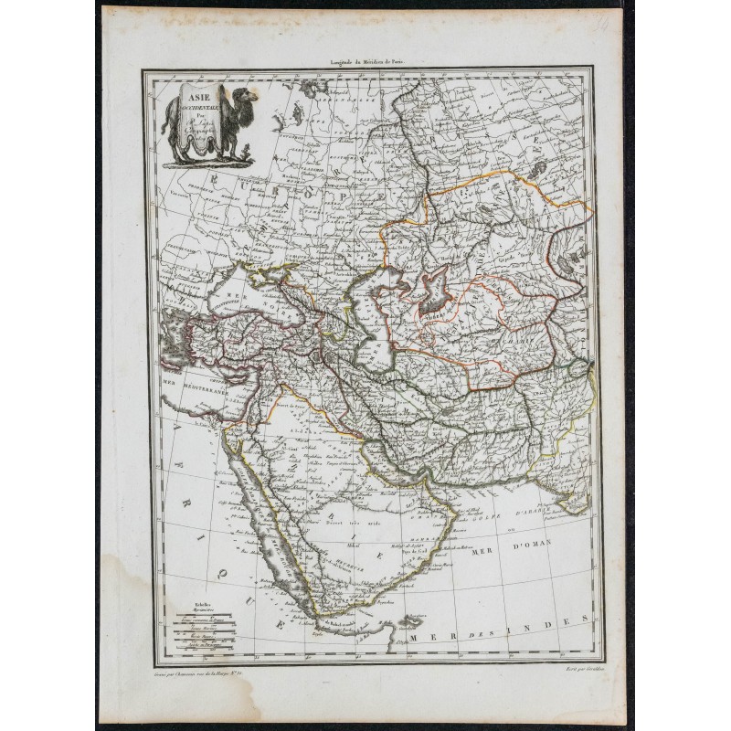 Gravure de 1809 - Carte de l'Asie occidentale - 1