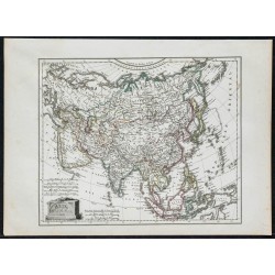 Gravure de 1809 - Carte de l'Asie - 1