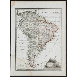 Gravure de 1812 - Carte d'Amérique méridionale - 1