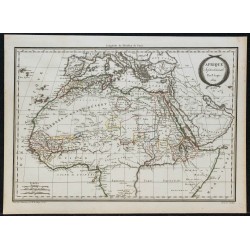 Gravure de 1809 - Carte d'Afrique septentrionale - 1