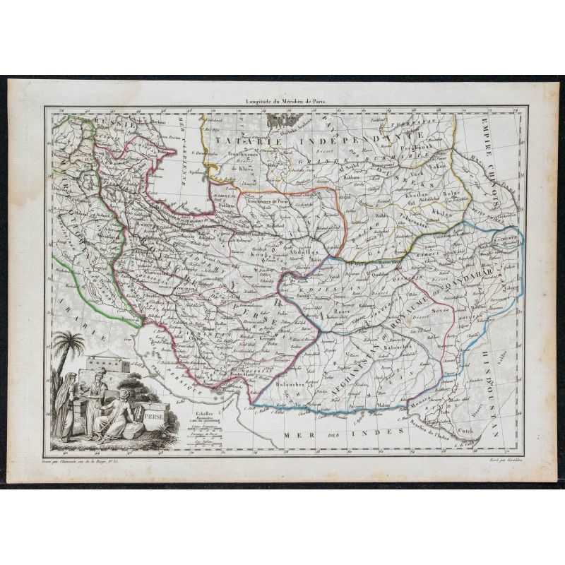 Gravure de 1812 - Carte de la Perse (Iran) - 1