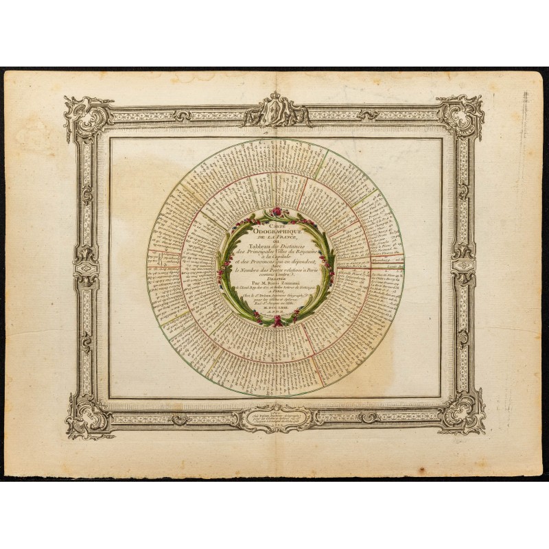 1763 - Carte odographique de la France 