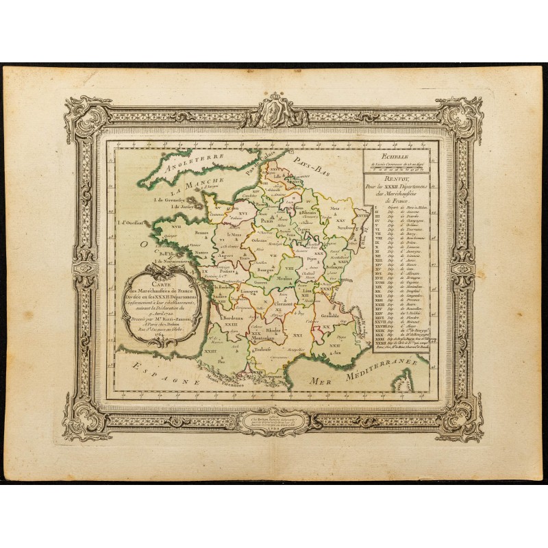 1764 - Carte des Maréchaussées royales 