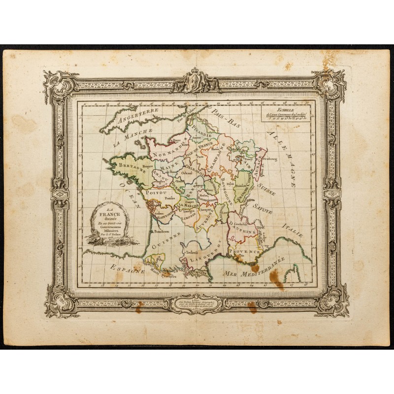 1763 - Carte des Gouvernements militaires 