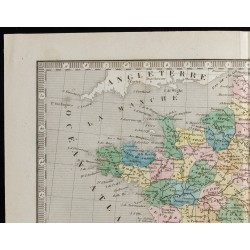 Gravure de 1845 - Carte de la France - 2