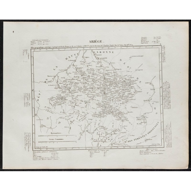 1840c - Carte de l'Ariège 