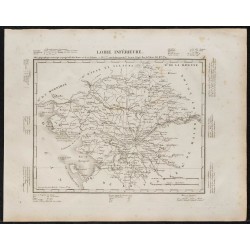Gravure de 1840c - Carte de la Loire-Atlantique - 1