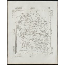 Gravure de 1840c - Carte de Lozère - 1