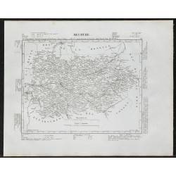 Gravure de 1840c - Carte Meurthe - 1