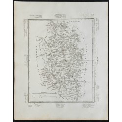 Gravure de 1840c - Carte de la Meuse - 1