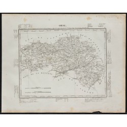 Gravure de 1840c - Carte de l'Orne - 1