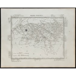 Gravure de 1840c - Carte Pyrénées-Atlantiques - 1