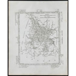 Gravure de 1840c - Carte des Hautes Pyrénées - 1