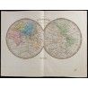 Gravure de 1845 - Mappemonde - 1