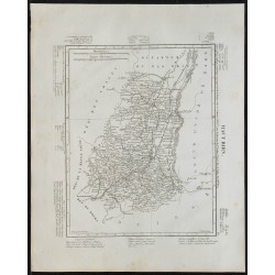 Gravure de 1840c - Carte du Haut Rhin - 1