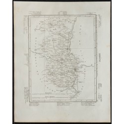 Gravure de 1840c - Carte du Rhône - 1