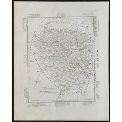 Gravure de 1840c - Carte de Seine-et-Oise - 1