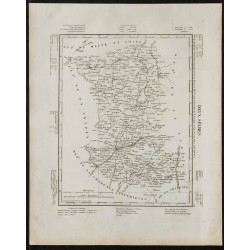 Gravure de 1840c - Carte des Deux Sèvres - 1
