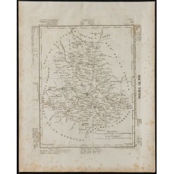 Gravure de 1840c - Carte de la Haute-Vienne - 1